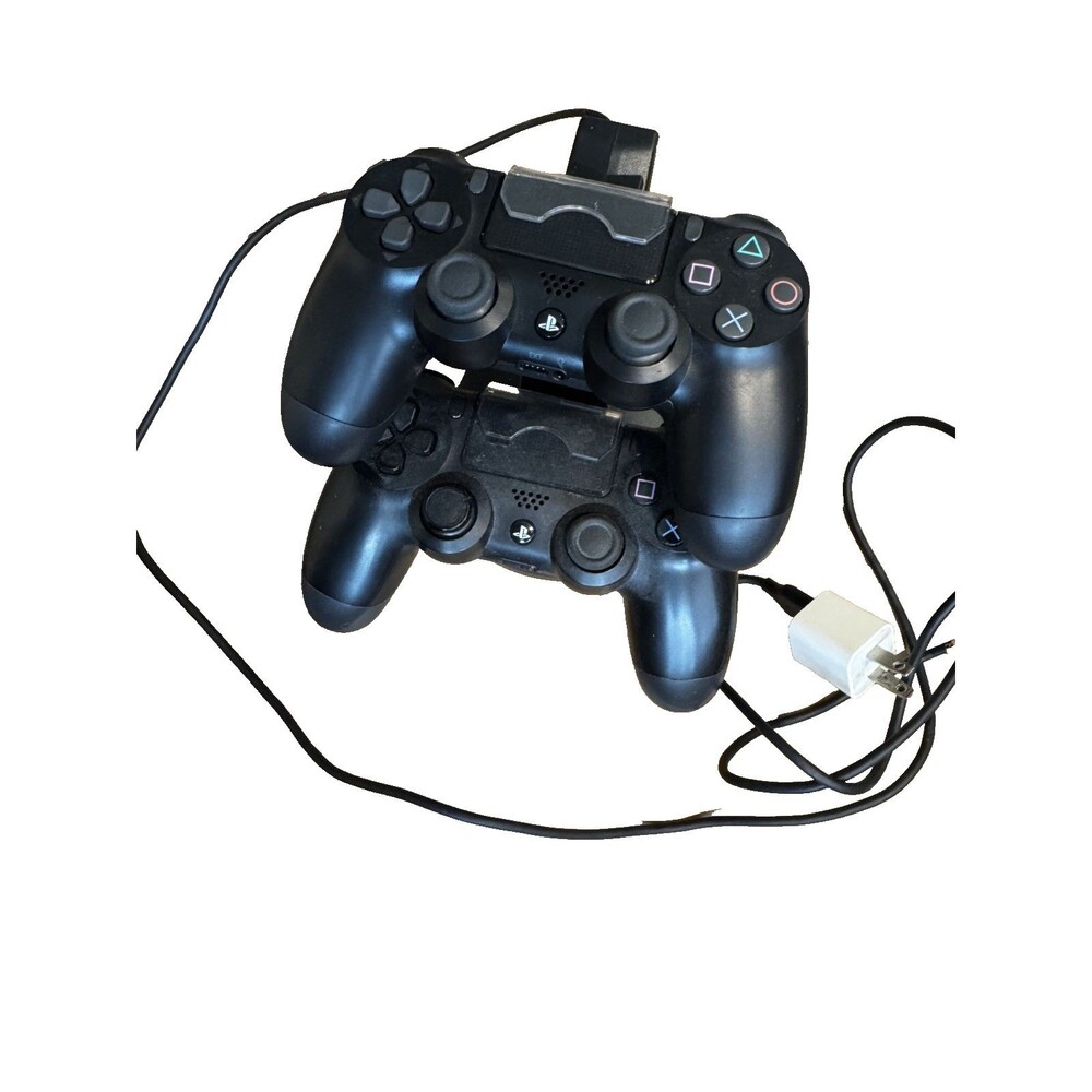 Sony DualShock 4 V2 Wireless Controller CUH-ZCT2U PS4 Lot of 2 + Charging Dock